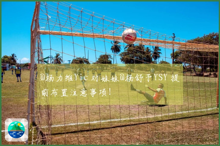 @杨力维Yic 对妹妹@杨舒予YSY 提前布置注意事项！